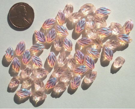 50 12mm AB Rose Leaf
