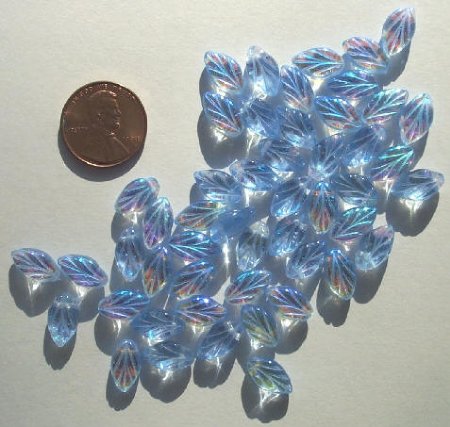 50 12mm AB Sapphire Leaf