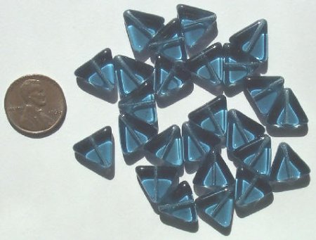 25 12mm Montana Blue Flat Triangle