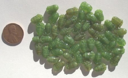 50 12mm Green Marble Tulips