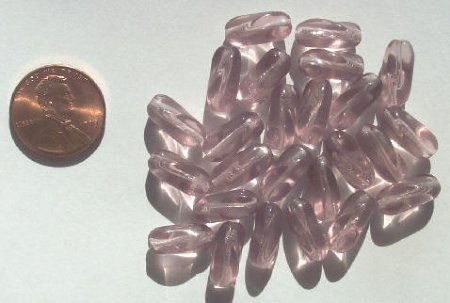 25 13mm Twisted Ovals - Amethyst