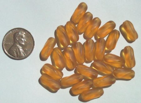 25 13mm Twisted Ovals - Matte Topaz