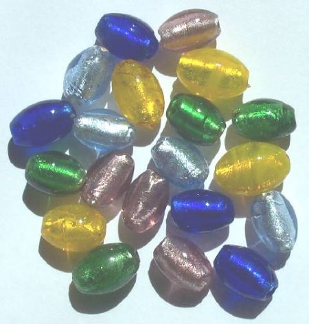 13x10mm 20 Oval Silver Foil Mix Pack