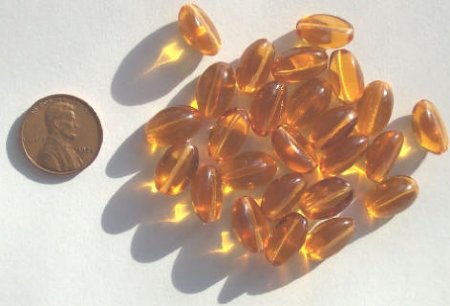 25 14mm Rounded Top Flat Back Topaz Ovals