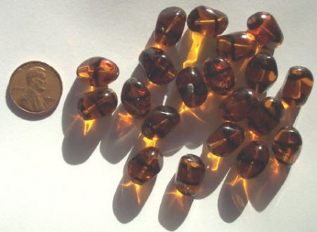 20 15x10mm Topaz Tortoise Nuggets