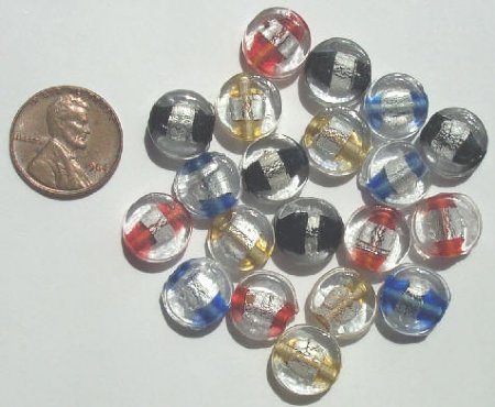12mm 20 Pressed Silver Foil Disk Mix Pack