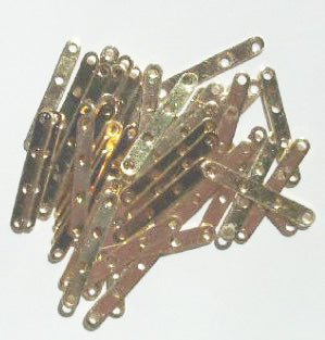 50 20mm Gold Tone Four Hole Spacer Bar