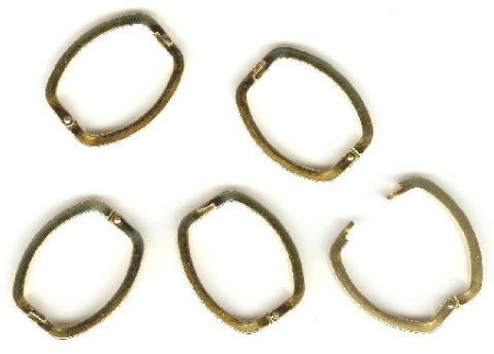 5 26.5x20mm Gold Plate Necklace Shorteners
