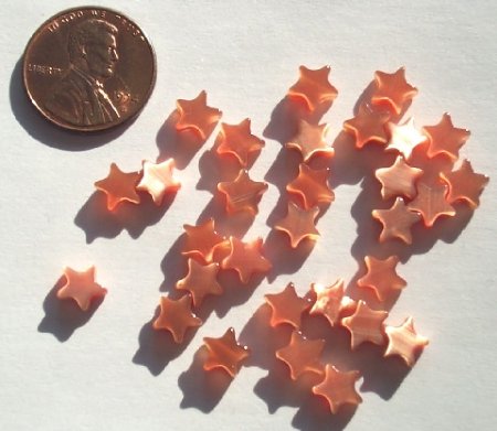 30 7mm Fiber Optic Burnt Orange Stars
