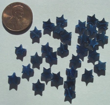30 7mm Navy Fiber Optic Stars