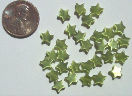30 7mm Olive Fiber Optic Stars