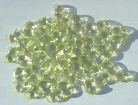 50 3x6x8mm Light Lime Crescents