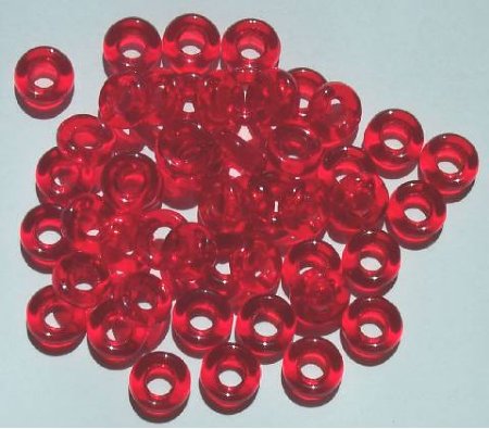 50 3x9mm Transparent Red Ring