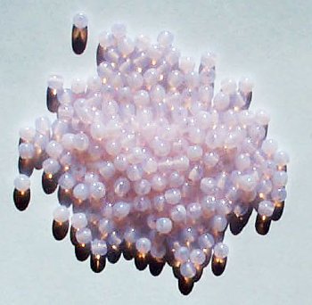 100 4mm Milky Light Pink Opal Round Glass Beads