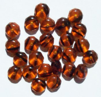 25 5x7mm Faceted Topaz Tortoise Donut Beads