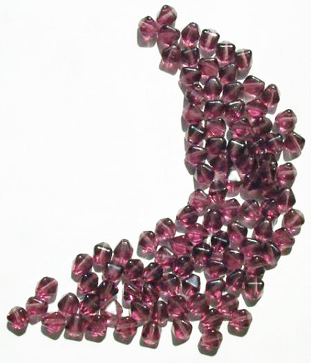 100 6mm Bicone Amethyst