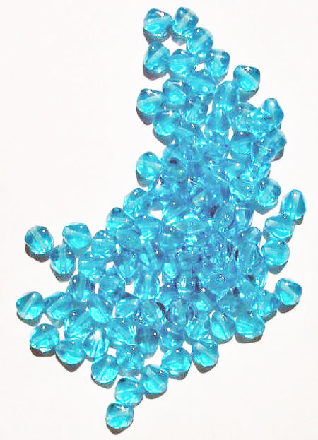 100 6mm Bicone Aqua
