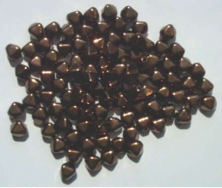 100 6mm Bicone Bronze