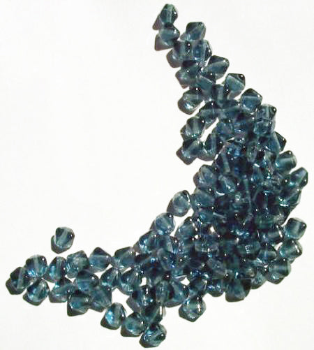 100 6mm Bicone Montana Blue