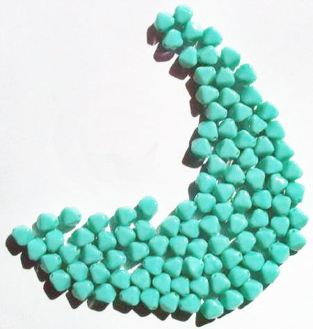 100 6mm Bicone Opaque Turquoise