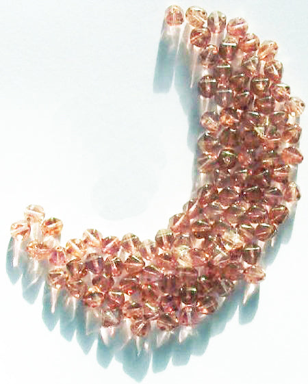 100 6mm Bicone Pink Lustre
