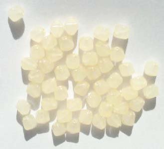 50 6mm Bicone Coated Translucent Light Topaz