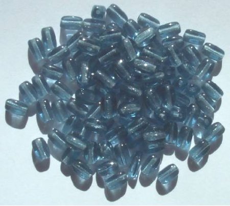 100 6x3mm Montana Rectangle Beads