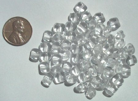60 6x8mm Crystal Nugget Beads