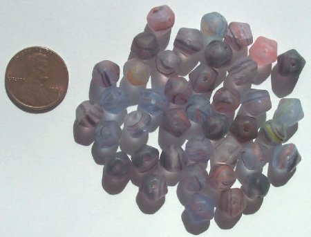 50 8mm Matte Striped Mix Bumpy Nuggets