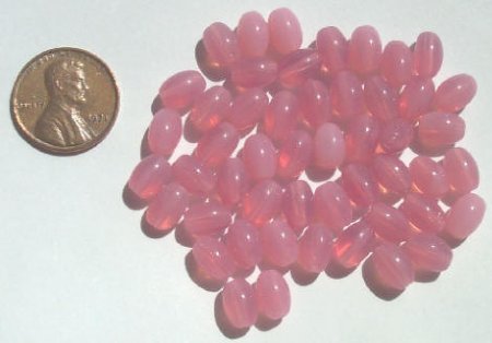 50 9x6mm Opal Pink Ovals