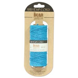 Beadsmith 20lb 197 Feet Aqua Blue Hemp Cord (Spool)