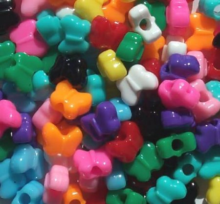 100 12mm Acrylic Opaque Butterfly Mix
