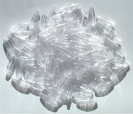 100 19x6mm Acrylic Crystal Spaghetti