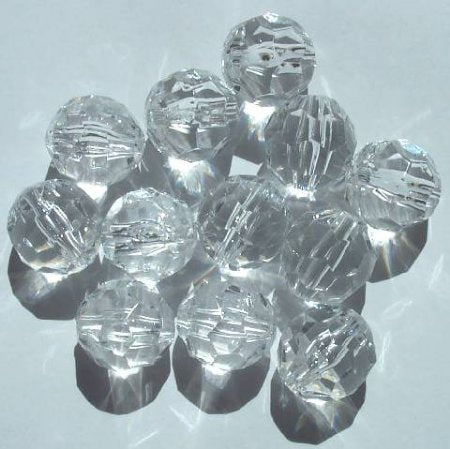 12 20mm Acrylic Faceted Crystal