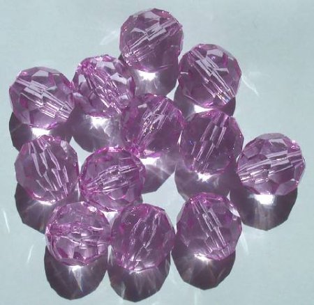 12 20mm Acrylic Faceted Light Violet