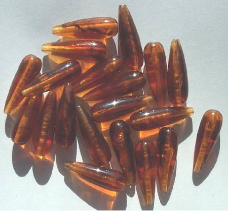 20 22x7mm Topaz Tortoise Drop Vintage Acrylics