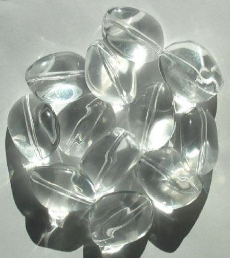 12 26x20mm Acrylic Crystal Oval Nuggets