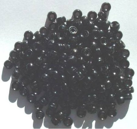 200 4x6mm Black Acrylic Crow Beads