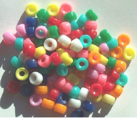 200 4x6mm Opaque Mix Acrylic Crow Beads