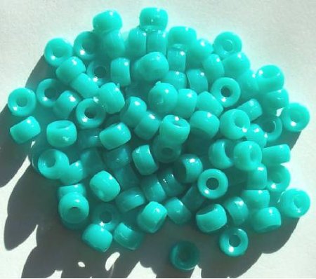 200 4x6mm Opaque Turquoise Acrylic Crow Beads