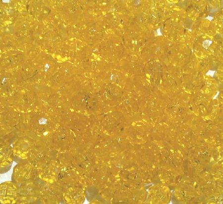 200 6mm Acrylic Faceted Dark Yellow