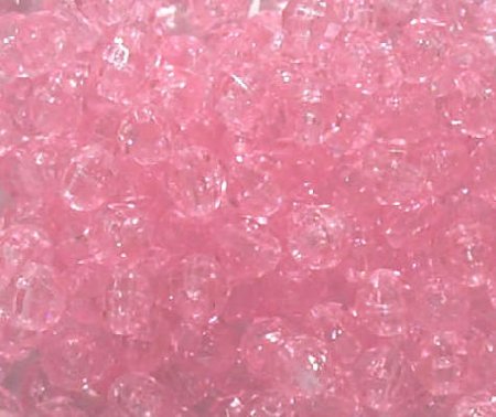 100 8mm Acrylic Faceted Pink