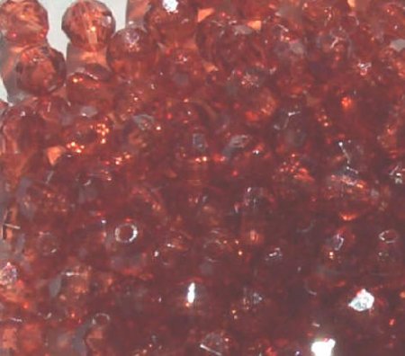200 6mm Acrylic Faceted Root Beer