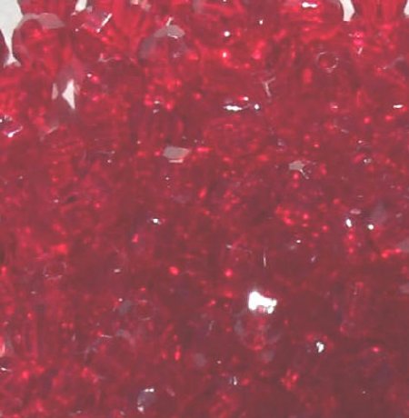 200 6mm Acrylic Faceted Ruby