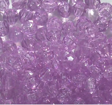 100 8mm Acrylic Faceted Violet