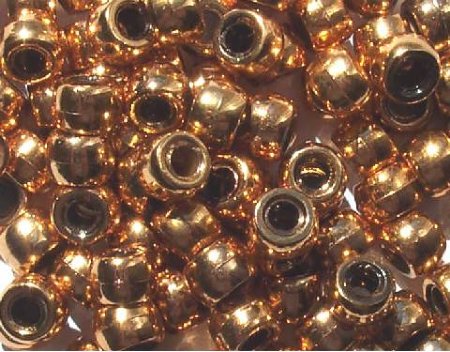 100 6x9mm Metallic Copper Acrylic Crow Beads