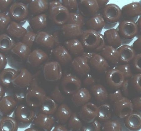 100 6x9mm Opaque Chocolate Brown Acrylic Crow Beads