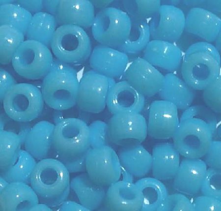 100 6x9mm Opaque Light Blue Acrylic Crow Beads