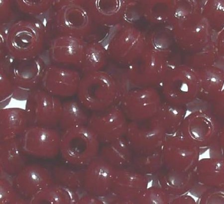 100 6x9mm Opaque Maroon Acrylic Crow Beads