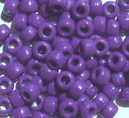 100 6x9mm Opaque Purple Acrylic Crow Beads
